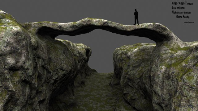 canyon bridge 3D 모델 .c4d .max .obj .3ds .fbx .stl .blend 