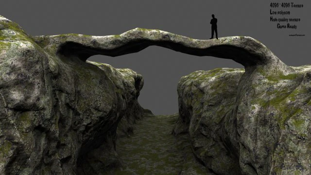 canyon bridge 3D Model .c4d .max .obj .3ds .fbx .stl .blend 