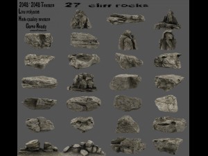 cliff rock 3D Model