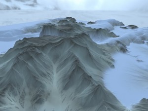 snow terrain 3Dモデル