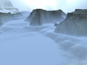 snow terrain 3Dモデル