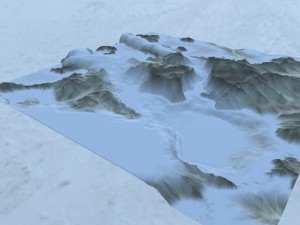 snow terrain 3Dモデル