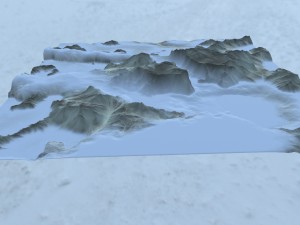 snow terrain 3Dモデル
