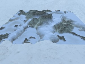 snow terrain 3Dモデル