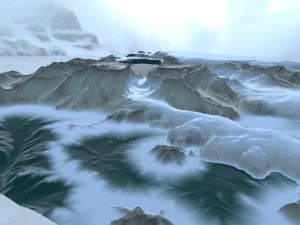 눈 지형 3D 모델