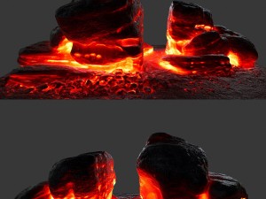 lava rocks Modelo 3D