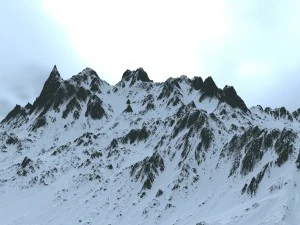 snow mountain 3D Model