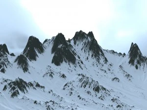 snow mountain 3D Model