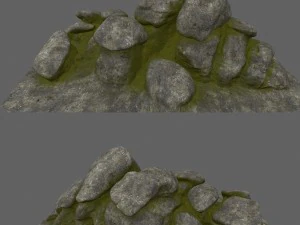 forest rocks set 3D Model
