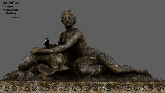 woman statue 3D Модель .c4d .max .obj .3ds .fbx .stl .blend 