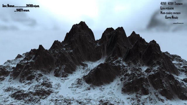 snow mountain Modelo 3D .c4d .max .obj .3ds .fbx .stl .blend
