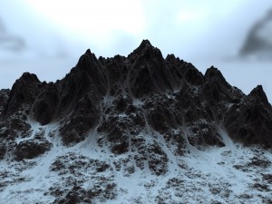 snow mountain Modelo 3D