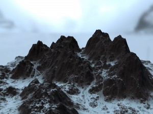 snow mountain Modelo 3D