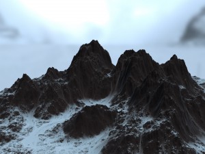 snow mountain Modelo 3D