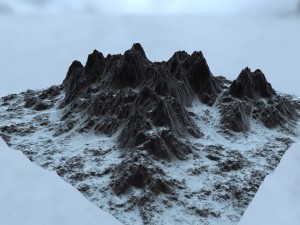 snow mountain Modelo 3D