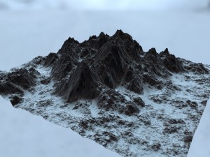 snow mountain Modelo 3D