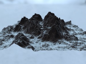 snow mountain Modelo 3D