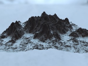 snow mountain Modelo 3D
