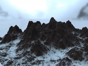 snow mountain Modelo 3D