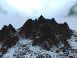 snow mountain Modelo 3D