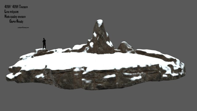 snow terrain 3D Model .c4d .max .obj .3ds .fbx .stl .blend 