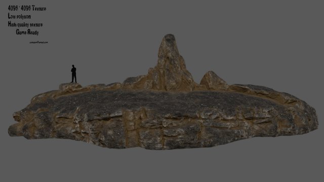 desert rocks 3D Модель .c4d .max .obj .3ds .fbx .stl .blend 