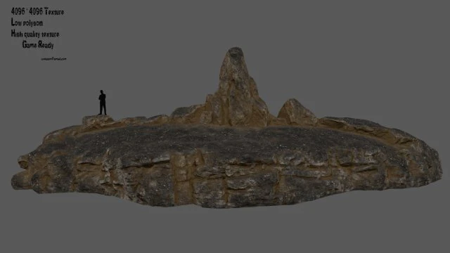 desert rocks 3D Model .c4d .max .obj .3ds .fbx .stl .blend 