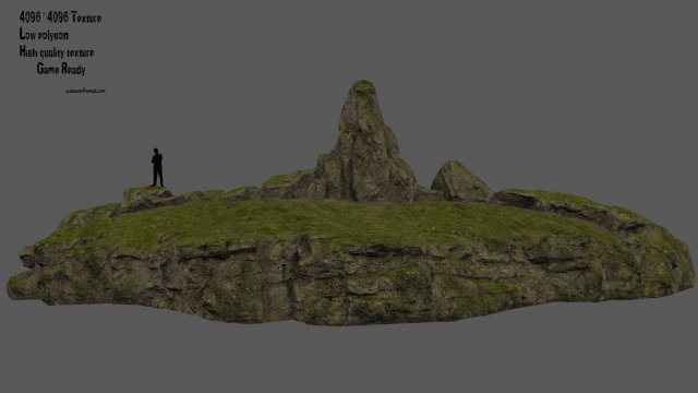 mossy terrain 3D Model .c4d .max .obj .3ds .fbx .stl .blend 