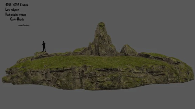 mossy terrain 3D Model .c4d .max .obj .3ds .fbx .stl .blend 
