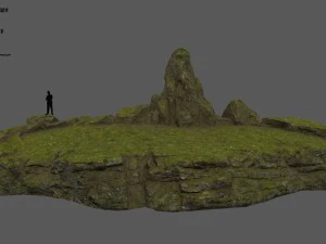 काईयुक्त भूभाग 3D मॉडल