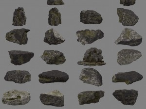 old cliff rocks 3D Model