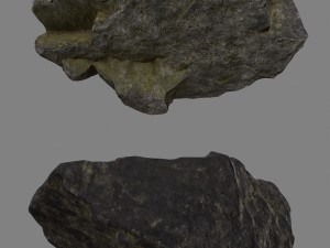 old cliff rocks Model 3D
