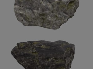 old cliff rocks Model 3D