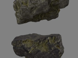old cliff rocks Model 3D