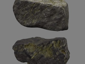 old cliff rocks Model 3D