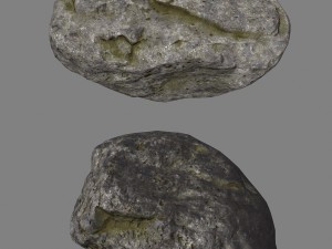 old cliff rocks Model 3D