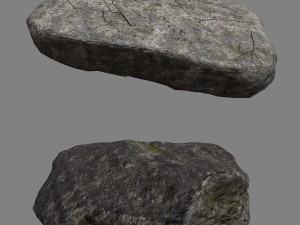 old cliff rocks Model 3D