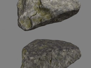 old cliff rocks Model 3D