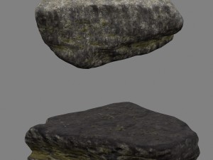 old cliff rocks Model 3D