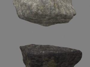 old cliff rocks Model 3D