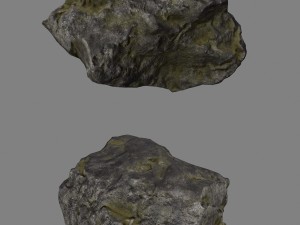 old cliff rocks Model 3D