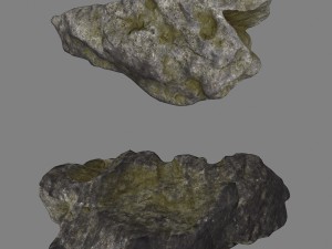 old cliff rocks Model 3D
