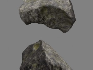 old cliff rocks Model 3D