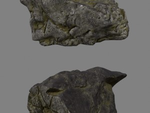 old cliff rocks Model 3D
