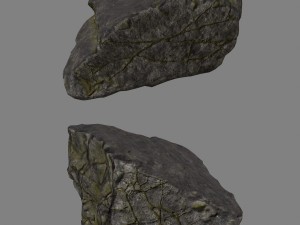 old cliff rocks Model 3D