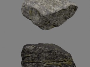 old cliff rocks Model 3D