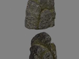 old cliff rocks Model 3D