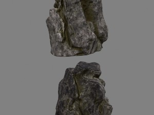 old cliff rocks Model 3D