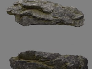 old cliff rocks Model 3D