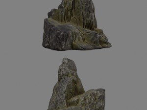 old cliff rocks Model 3D